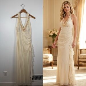 Vintage NEW Taboo Whimsical Fairy Ruffle‎ Goddess Dress